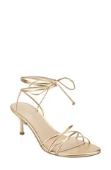 マーク・フィッシャー レディース シューズ ヒール サンダル アンクル Marc Fisher LTD Ginevankle Wrap Kitten Heel Sandal Gold ゴールド