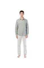オニア メンズ トップス シャツ リネン Oniair Linen Long Sleeve Shirt Sage セージ