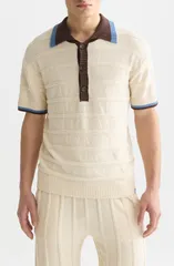 スコッチアンドソーダ メンズ トップス ポロシャツ コントラスト Scotch Soda Loose Fit Contrastrim Polo Eggnogのサムネイル