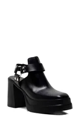 フリーピープル レディース シューズ ブーツ・レインブーツ プラットフォーム Free People Hybrid Harness Platform Bootie Black Leather ブラックのサムネイル