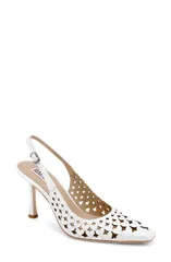 バッジェリーミシュカ レディース シューズ ヒール BADGLEY MISCHKA Onna Slingback Pump White Patent ホワイト