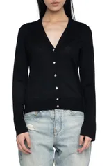 ザディグ エ ヴォルテール レディース アウター パーカー・スウェット ウール カーディガン Zadig Voltaire Jemma Crystal Button Merino Wool Cardiのサムネイル