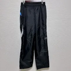 (^w^)b TIGORA ティゴラ ウィンドブレーカー ルーズフィット トラックパンツ ゴムウエスト トレーニング ウォーキング フィットネス ストレート 黒 ブラック 青 ブルー 白 ホワイト メンズ サイズ S OM12002HGのサムネイル