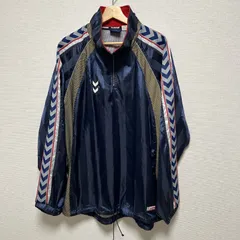 (^w^)b HUMMEL ヒュンメル ジャンパー ブルゾン 切り替えデザイン スタンドカラー オールシーズン ハーフジップ ネイビー 紺 レッド 赤 ホワイト 白 シルバー 銀 ブラウン 茶色 メンズ サイズ サイズO OM12010HGのサムネイル