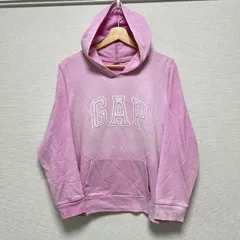 (^w^)b Gap ギャップ パーカー フロントポケット プルオーバー フード付き フーディー カジュアル ストリート スウェット デイリー 長袖 ロゴ 刺繍 春 秋 冬 ピンク レディース サイズ L OM11996HG