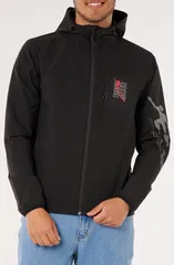 リップカール メンズ アウター パーカー・スウェット フーデッドジャケット Rip Curl Eddie Would Go Spray Hooded Jacket Black ブラックのサムネイル