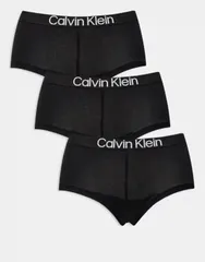 カルバンクライン レディース アンダーウェア ブリーフパンツ ショートパンツ コットン Calvin Klein Extra Soft Cotton 3pack boyshorts Blackblackblack ブラック