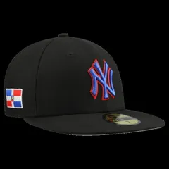 ニューエラ メンズ アクセサリー 帽子 ミニ Mens New Era Black New York Yankees Dominican Republic 59FIFTY Fitted Hat Black ブラック