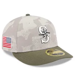 ニューエラ メンズ アクセサリー 帽子 Mens New Era Light BeigeOlive Seattle Mariners 2025 Armed Forces Day Low Profile 59FIFTY Fitted Hat Light Beig