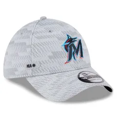 ニューエラ メンズ アクセサリー 帽子 Mens New Era Gray Miami Marlins 2025 MLB Clubhouse 39THIRTY Flex Hat Gray グレー