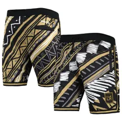 ミッチェルネス メンズ ボトムス ハーフパンツ・ショーツ ショートパンツ Mens Mitchell Ness Black LAFC Tribal Fashion Shorts Black ブラックのサムネイル