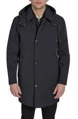 コールハーン メンズ アウター ジャケット・ブルゾン Cole Haan 3in1 Hooded Mackintosh Black ブラックのサムネイル