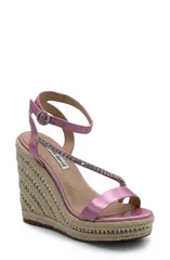 チャールズ・デイビッド レディース シューズ サンダル プラットフォーム アンクル Charles David Chiarankle Strap Espadrille Platform Wedge Sandal Ballerina Pink ピンク