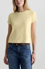 エージー レディース トップス Tシャツ AG Sadie Crop TShirt Sunlight Yellow イエローのサムネイル