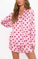 ウミーユアムーム レディース アンダーウェア ナイトウェア Show Me Your Mumu Early Riser PJ Set Pink Queen Of Heartsilky ピンク