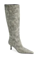アレキサンダーワン レディース シューズ ブーツ・レインブーツ Alexander Wang Vera Tube Pointed Toe Boot Black Crackle Grey ブラックのサムネイル