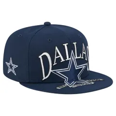 ニューエラ メンズ アクセサリー 帽子 Mens New Era Navy Dallas Cowboys Oversized 59FIFTY Fitted Hat Navy ネイビー