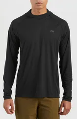 アウトドアリサーチ メンズ トップス シャツ ポリエステル パーカー Outdooresearch Echo Recycled Polyester Hoodie Black ブラックのサムネイル