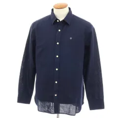 【中古】ビクトリノックス Victorinox リネンコットン レギュラーカラー カジュアルシャツ ネイビー【サイズＭ】【メンズ】のサムネイル