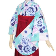 花舟ならいワンピース 花舟振袖風UV羽織 二点セット 着付け不要 着物