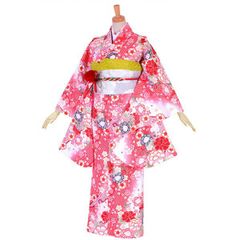 子供用 着物 桜柄 赤色 七五三 新品未使用 しつけ付き - メルカリ