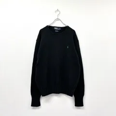 90s vintage Polo by Ralph Lauren ヴィンテージ ポロ バイ ラルフローレン コットン ニット ワンポイント 刺繍 サイズ M
