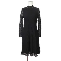 ザラ ZARA ワンピース 総レース シースルー L 黒