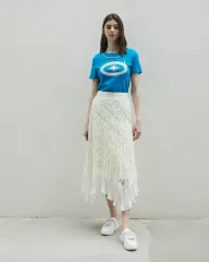 EGOIST メッシュ CHECK バイカラー フレア スカートのサムネイル