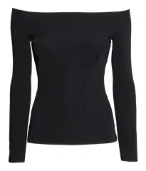 H&M ブラック オフショルダー ニット