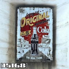 15168］ブリキ看板 コカ·コーラ COCACOLA 炭酸飲料 ソフトドリンク