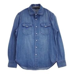 45R モンプチデニムの水玉プリントMシャツ デニム ブラウス 新品未使用
