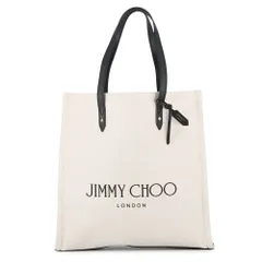 ジミーチュウ トートバッグ キャンバス レザー JIMMY CHOO