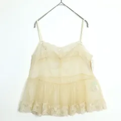 【極美品】フランシュリッペ★透け感チュールとレースが可愛い♪ キャミソール・ビスチェ サイズM アイボリー系 z18518のサムネイル