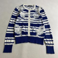 ドルチェ&ガッバーナ 40 カシミヤ100% 花柄 クルーネックカーディガン