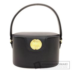 美品 ジバンシー オーバル型 バニティ レザー ハンドバッグ 4G
