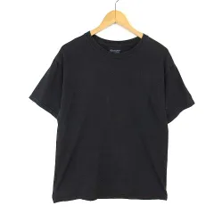 チャンピオン CHAMPION Tシャツ クルーネック ロゴ 刺繍 コットン 半袖 L 黒 ブラック