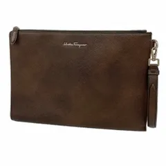 サルヴァトーレ・フェラガモ(Salvatore Ferragamo) サルヴァトーレフェラガモ クラッチバッグ レザー ブラウン メンズのサムネイル