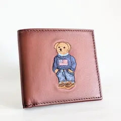 POLO RALPH LAUREN ポロベア 刺繍 二つ折り財布 茶のサムネイル