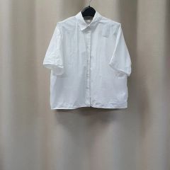 新品未使用 CHAOS 半袖 シャツ ホワイト ドルマンスリーブ 麻混 F