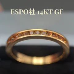 ESPO 15.5号 リング シャンパンイエロー ゴールド ヴィンテージリング マリッジ 重ね付け◎ メンズ レディース ユニセックスのサムネイル