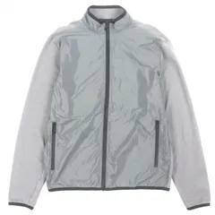 美品▼PRADA プラダ SJC547 スタンドカラー 切替デザイン ジップアップ トラックジャケット ブルゾン ナイロンジャケット グレー XL 正規品 メンズのサムネイル