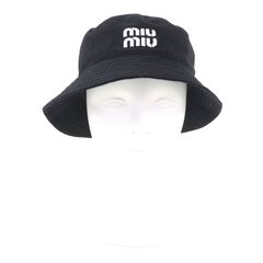 MIU MIU ドリル バケットハット ブラック Lサイズ - メルカリ