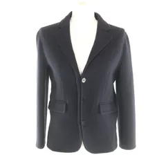 極美品★CELINE セリーヌ 2 5L19/4146 カシミヤ100％ ロゴボタン付 シングル ジャケット ネイビー 36 イタリア製 正規品 レディースのサムネイル