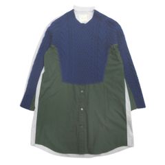 sacai】ドッキングワンピース 異素材切替 ニット×ナイロン 22SS - メルカリ