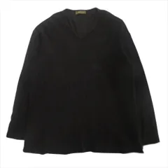 美品 Y's for men ワイズ フォー メン 96ss ヨウジヤマモト パイル ロング Tシャツ 長袖 Vネック 90's ヴィンテージ S 黒 ブラック メンズ 古着 中古 USEDのサムネイル