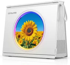即日・翌日発送❣️1804m cdプレーヤー Bluetooth5.3送受信対応 ステレオスピーカー内蔵 おしゃれ USB再生/AUX入力 FMラジオ cdラジカセ 音楽鑑賞 音楽好き素敵なプレゼント PSE認証済み Y-03 日本語説明書付き ホワイト