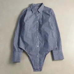 ジャーナルスタンダード	長袖ブラウス	極美品 24SS ストライプ 背中開きデザイン フリーサイズ