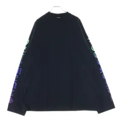 VETEMENTS (ヴェトモン) 21SS Gothic Logo Oversized Long-Sleeve Shirt ゴシックロゴオーバーサイズ長袖シャツ カットソー ブラック UE51TR660Bのサムネイル