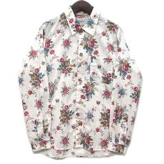 美品大きいサイズ23区 リバティプリント花柄シャツ 総柄ブラウス 48 4L 