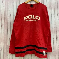 ポロジーンズ ラルフローレン POLO JEANS スウェット トレーナー 長袖 ロゴ L レッド 赤のサムネイル